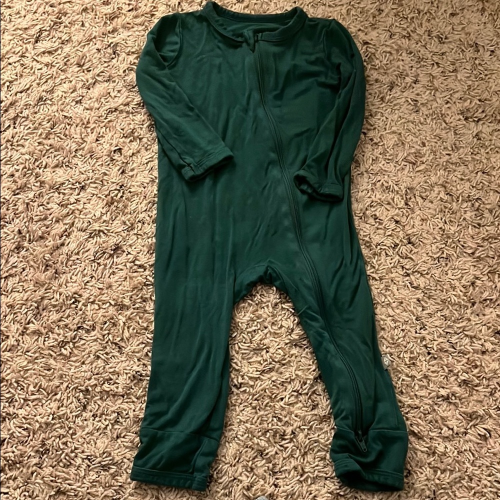 COPY - Kyte Baby - Forest Green One Piece with Long Sleeves